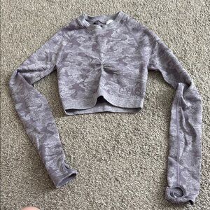 Gymshark Adapt Camo Seamless Long Sleeve Crop Top